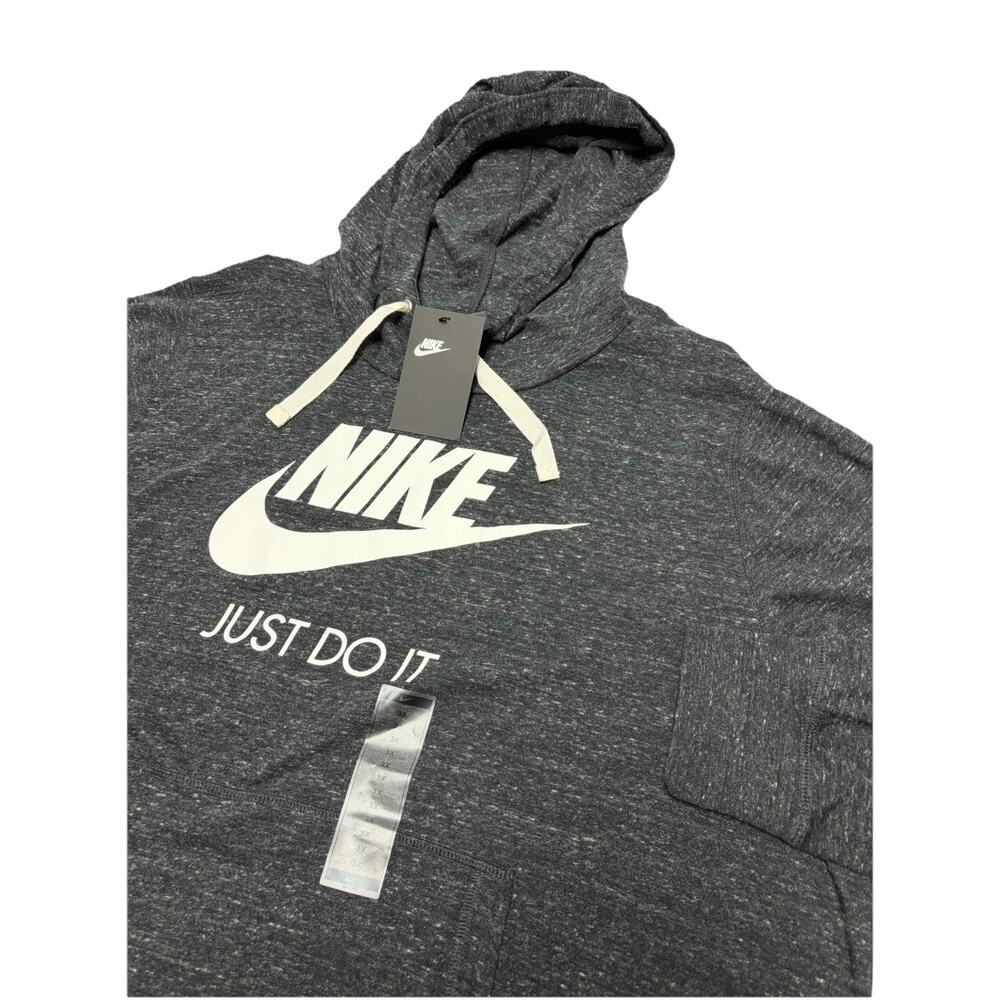 Nike Hoodie Women's 3X Gray Lightweight Sweatshirt Hoodie Just Do It Logo NEW!